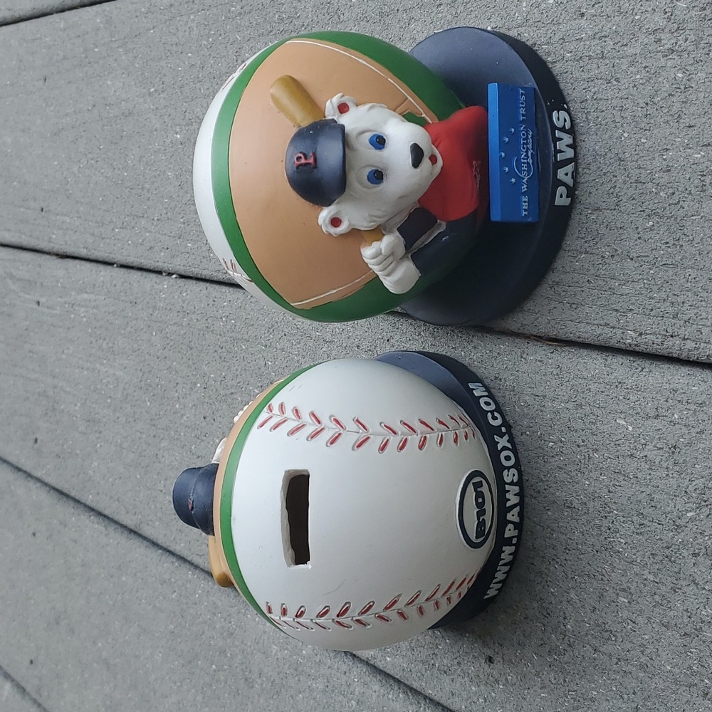 Pawtucket Red Sox Piggy Bank| PawSox Paws Coin  Bank